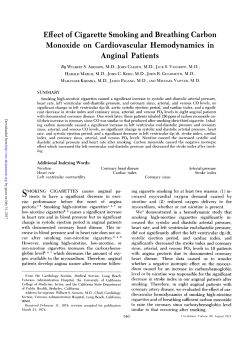Effect of Cigarette Smoking and Breathing Carbon