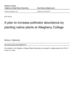 A plan to increase pollinator abundance by planting native plants at