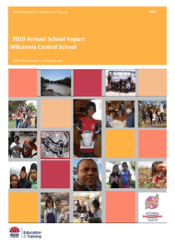 Annual School Report - Wilcannia Central School