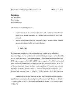 Discussion of aging issues