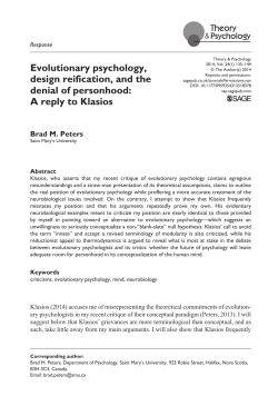 Evolutionary psychology, design reification, and