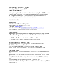 Political Psychology and Populism