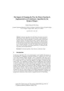 The Impact of Changing the Way the Fitness Function Is