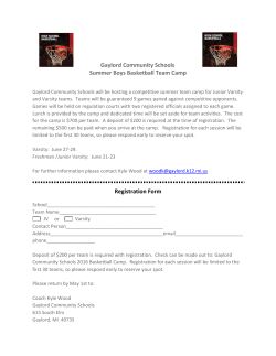 Gaylord Community Schools Summer Boys Basketball Team Camp
