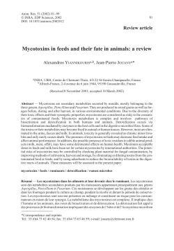 Mycotoxins in feeds and their fate in animals: a