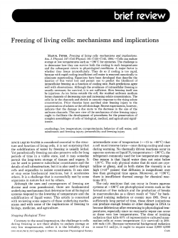 Freezing of living cells: mechanisms and