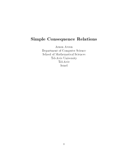 Simple Consequence Relations