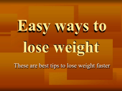Easy ways to lose weight