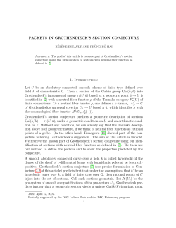 Packets in Grothendieck`s Section Conjecture