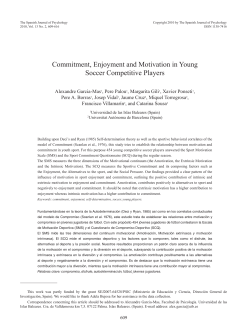Comitment, Enjoyment and Motivation in Young Soccer Competitive