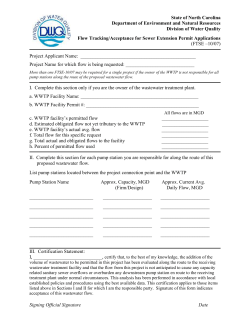 Flow Tracking for Sewer Extension Permit Application