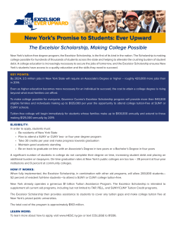 New York`s Promise to Students: Ever Upward