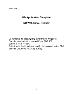 IND Final Report - VCU Office of Research