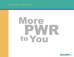 PWR pla y EXAMPLES