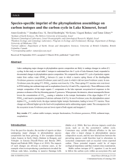 Species-specific imprint of the phytoplankton assemblage on carbon
