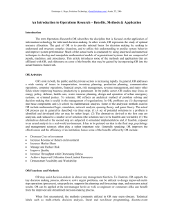 Definition of operations research