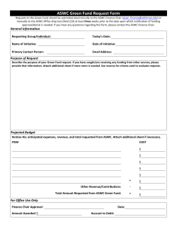 Green Fund Request