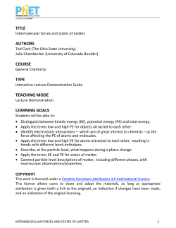 Intermolecular forces and states of matter