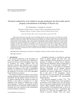 Electrical conductivity of air related to ion pair production