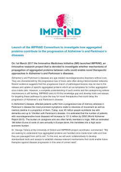Launch of the IMPRiND Consortium to investigate how aggregated