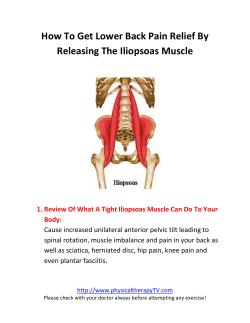 How To Get Lower Back Pain Relief By Releasing The Iliopsoas