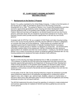 Section 3 Policy Documentation - St. Clair County Housing Authority