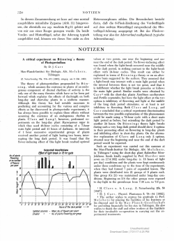 A critical experiment on Bünning`s theory of Photoperiodism