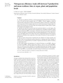 Nitrogen-use efficiency: trade-offs between N