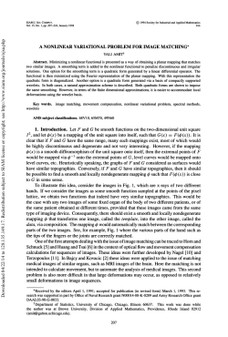 A Nonlinear Variational Problem for Image Matching