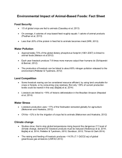 Environmental Impact of Animal-Based Foods