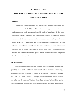 An Efficient Approach to the Clustering of Large Data Sets Using P