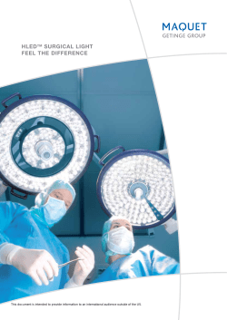 H LED TM surgical light - Feel the difference