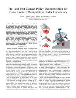 Pre- and Post-Contact Policy Decomposition for Planar Contact