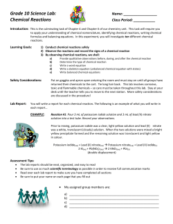 13 Reactions Lab Garside