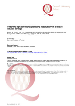 protecting podocytes from diabetes- induced damage