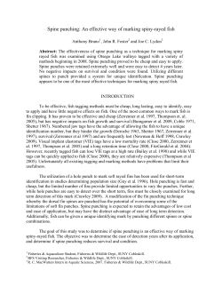 Spine punching: An effective way of marking spiny