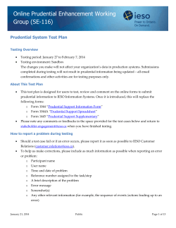 Prudential System Test Plan