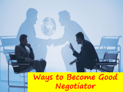 Ways To Become Good Negotiator