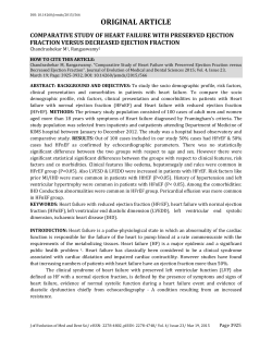 (HFnEF) and Heart failure with reduced ejection fraction (HFrEF).