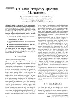 On Radio-Frequency Spectrum Management