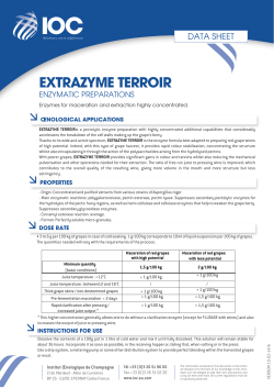 ft extrazyme terroir - Institut Oenologique de Champagne