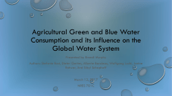 Agricultural Green and Blue water consumption and its influence on