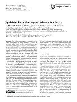 Spatial distribution of soil organic carbon stocks in