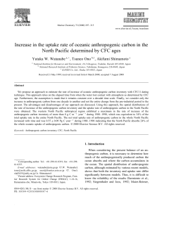 Increase in the uptake rate of oceanic anthropogenic carbon in the