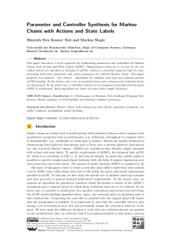 Parameter and Controller Synthesis for Markov Chains with Actions