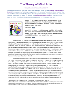 The Theory of Mind Atlas - Theory of Mind Inventory