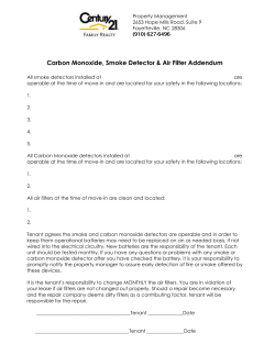 Smoke, carbon and air addendum - Family Realty