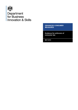 Enhanced consumer measures: guidance for enforcers of consumer