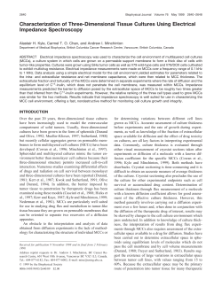 Characterization of Three-Dimensional Tissue Cultures Using