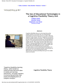 The Use of Educational Technologies in a Cognitive Flexibility